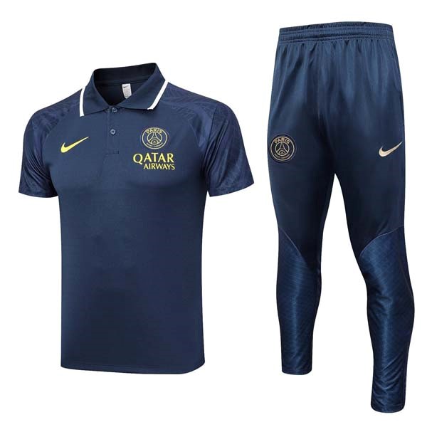 Polo PSG Conjunto Completo 2023 2024 Azul